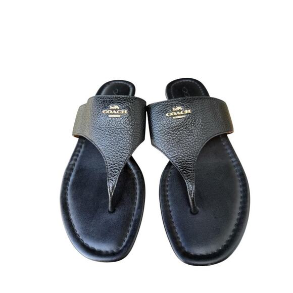 Coach Jodi Black Leather Slide Women size 8 - Picture 3 of 6